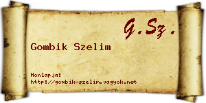 Gombik Szelim névjegykártya